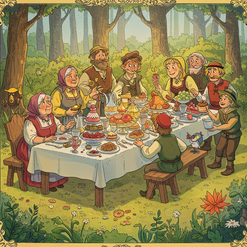 Illustration zu Tischlein deck dich